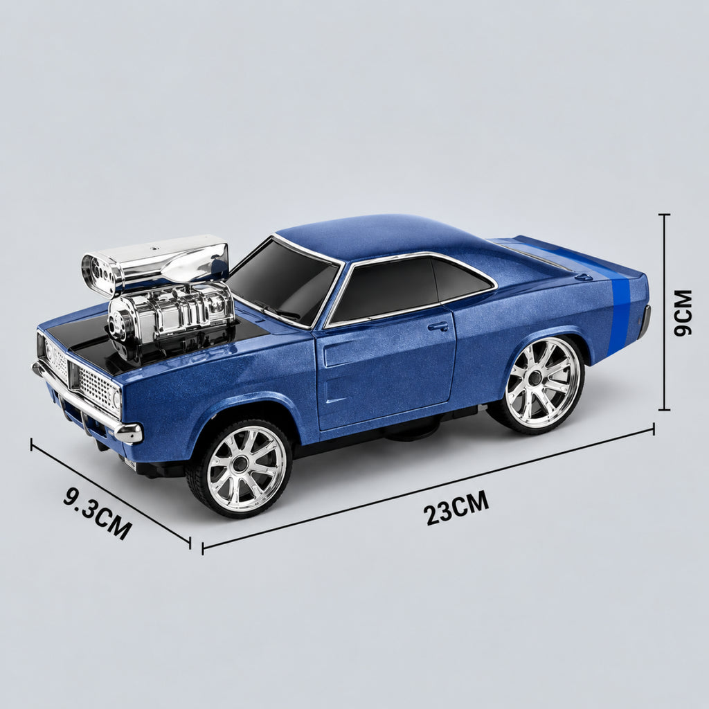 RC Muscle Car – 1:18 Scale Remote Control Sports Car with Exposed Engine