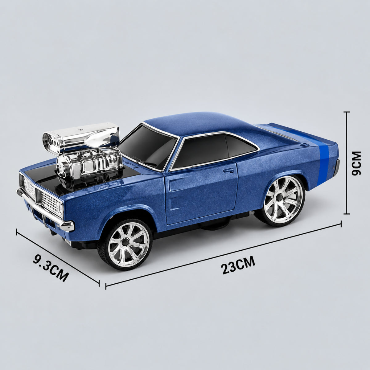 RC Muscle Car – 1:18 Scale Remote Control Sports Car with Exposed Engine