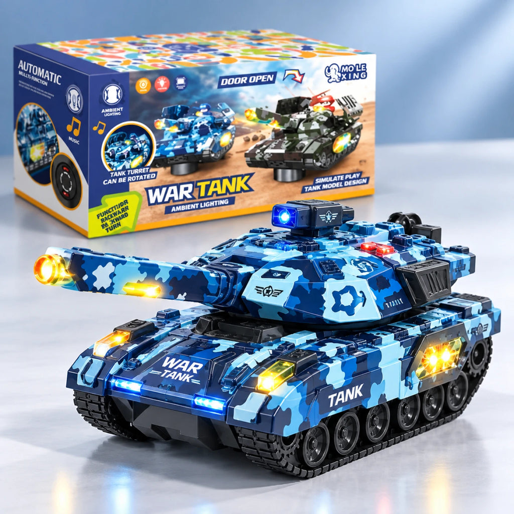 War Tank – Remote Control Military Toy with Lights & Music