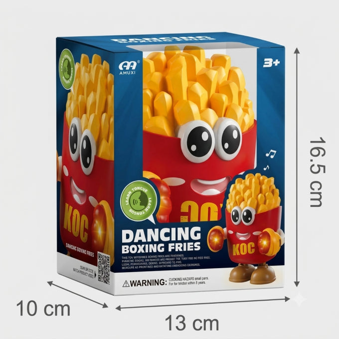 Dancing Boxing Fries Toy – Musical Light-Up Electric Dancing Toy