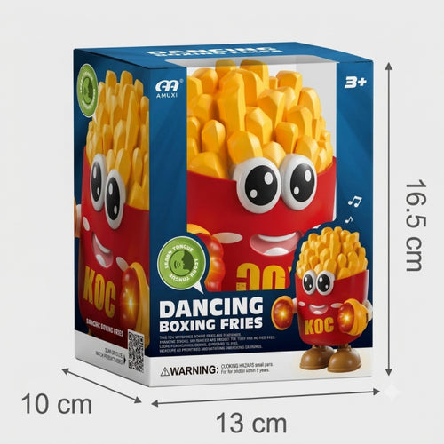 Dancing Boxing Fries Toy – Musical Light-Up Electric Dancing Toy