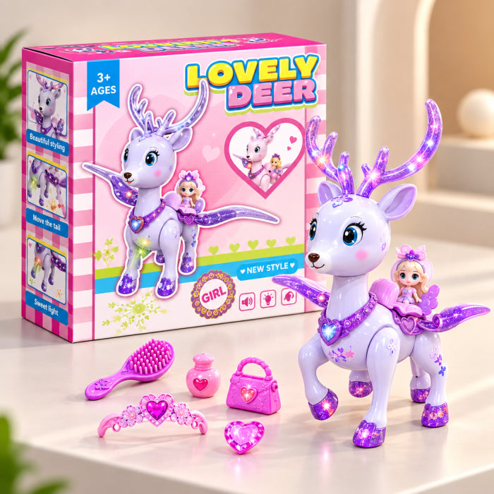Lovely Deer Toy – Walking Musical Light-Up Dancing Deer