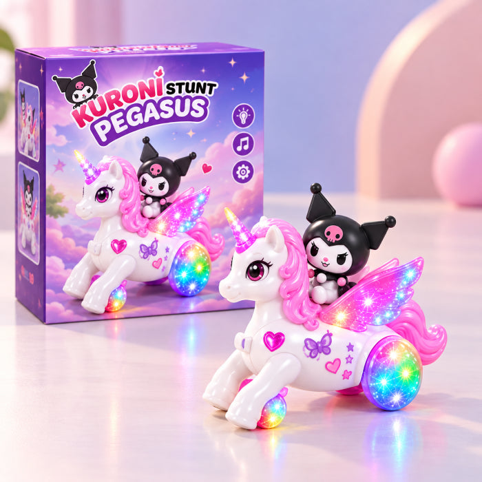 Unicorn Stunt Pegasus Toy – Light-Up Musical Flying Horse