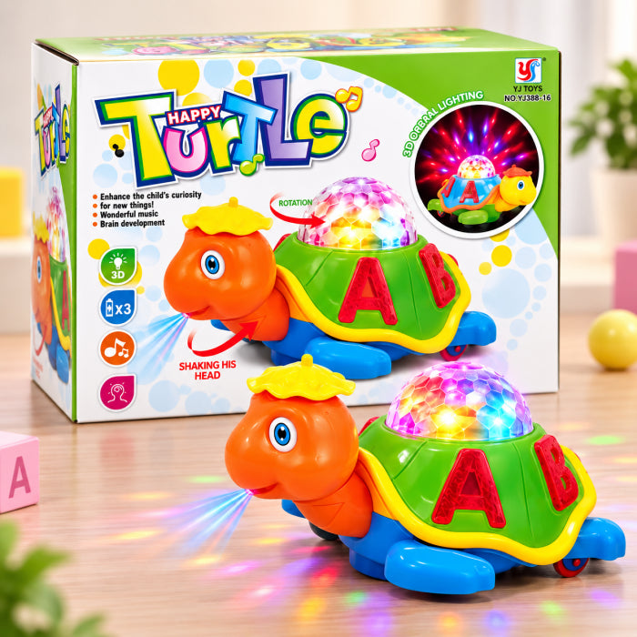 Happy Turtle Toy – Musical Light-Up Shaking Turtle