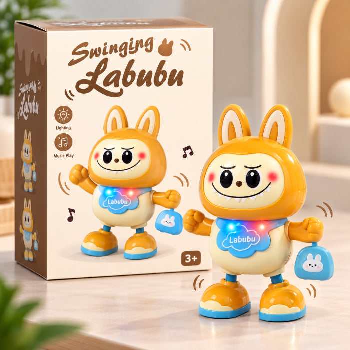 Swinging Labubu Toy – Musical Light-Up Dancing Character