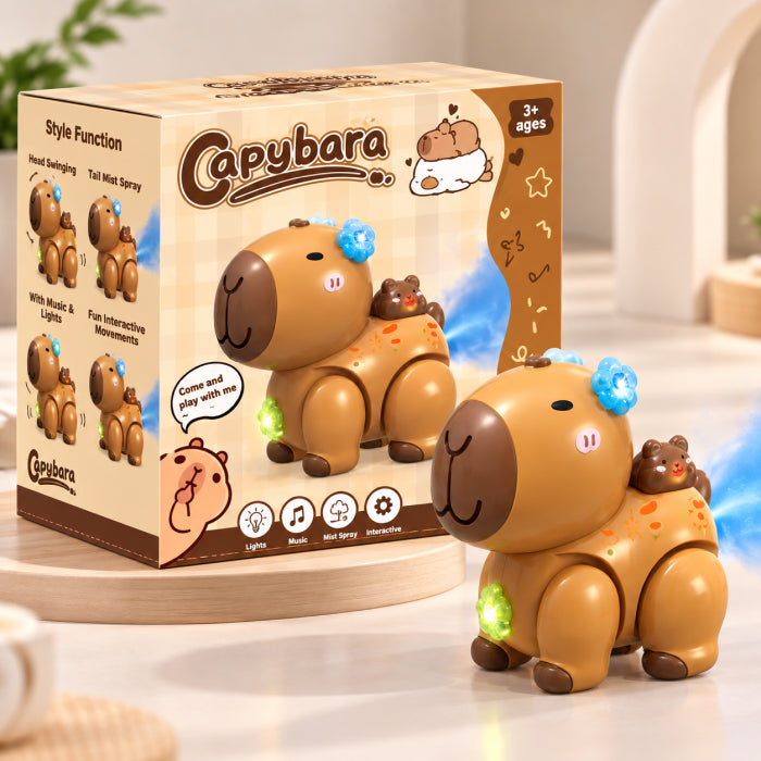 Capybara Interactive Toy – Musical Light-Up Dancing Capybara