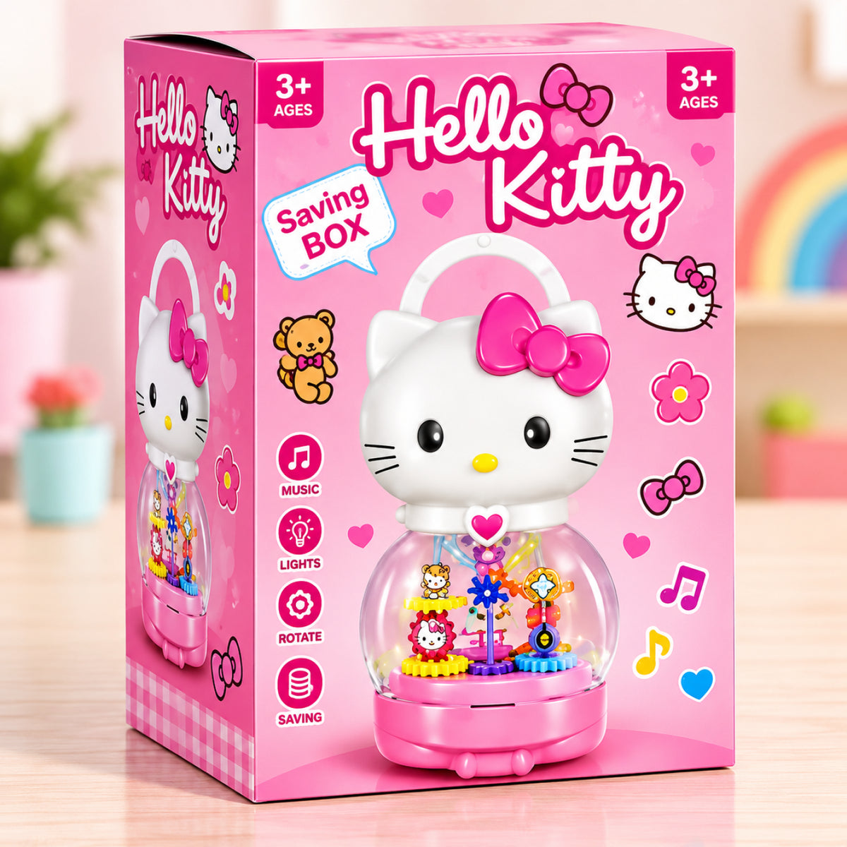 Hello Kitty Saving Box – Musical Light-Up Rotating Toy