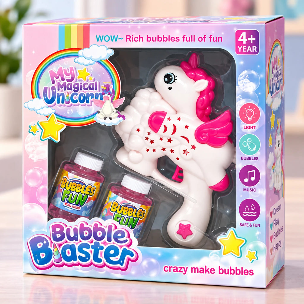 Unicorn Bubble Blaster – Bubble Making Toy