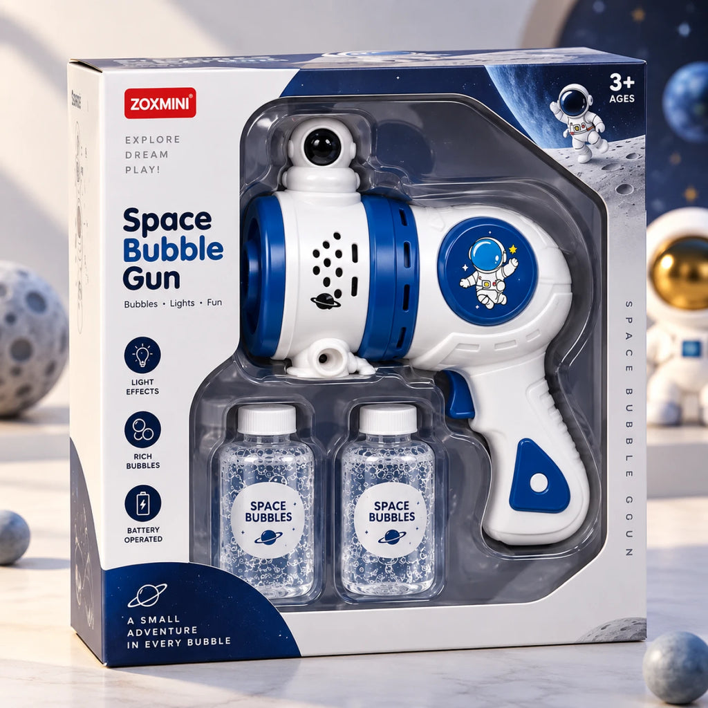 Space Bubble Gun – Automatic Astronaut Bubble Blaster