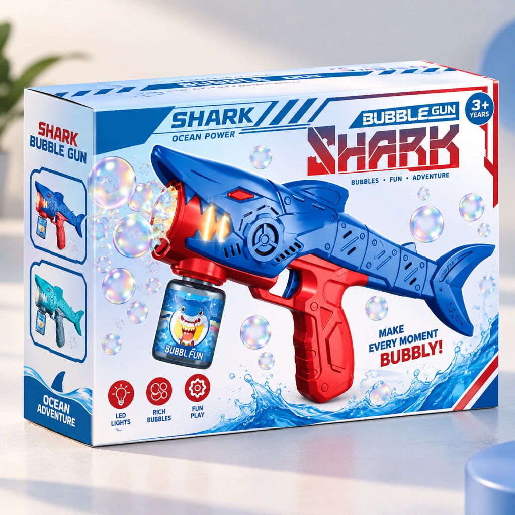 Shark Bubble Blaster – Mechanical Electric Bubble Gun
