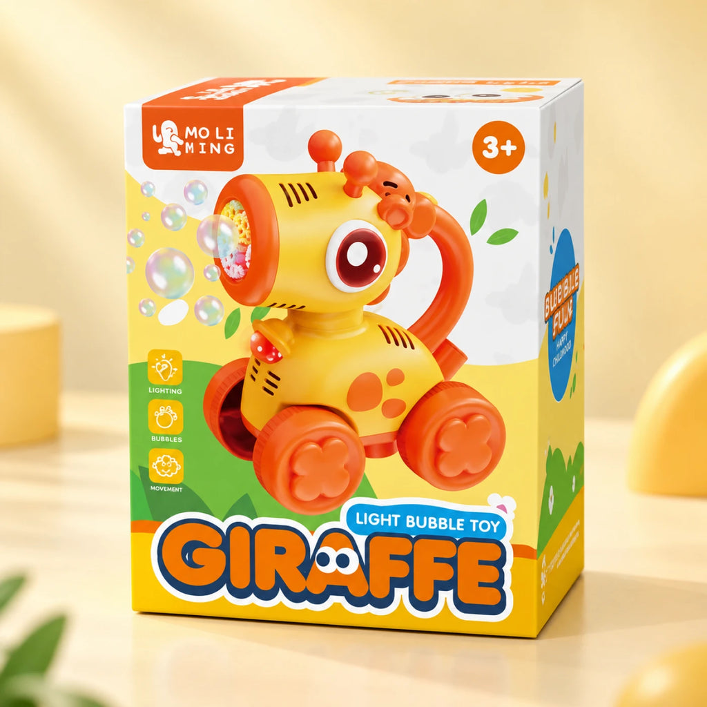 Giraffe Bubble Stroller – Light-Up Bubble Toy