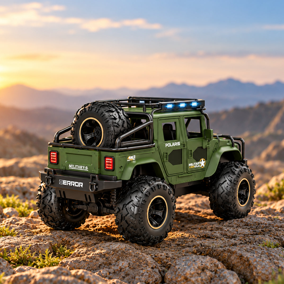 Military GroundX RC Off-Road Truck – 4CH Remote Control Toy
