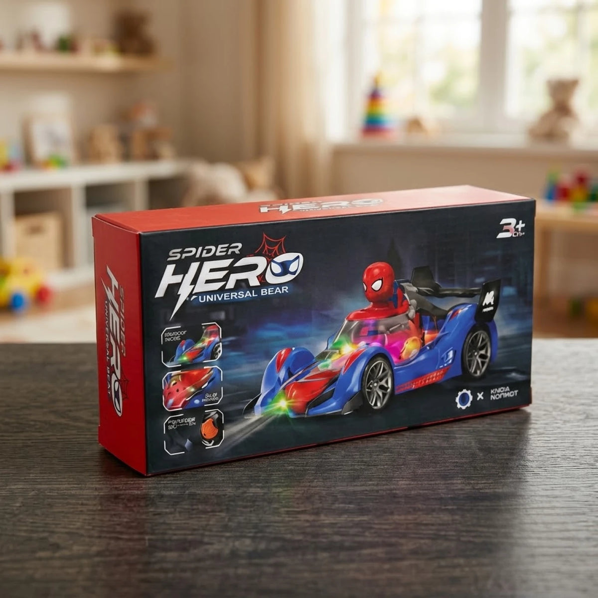 Spider Hero Universal Gear Car – Interactive Racing Toy
