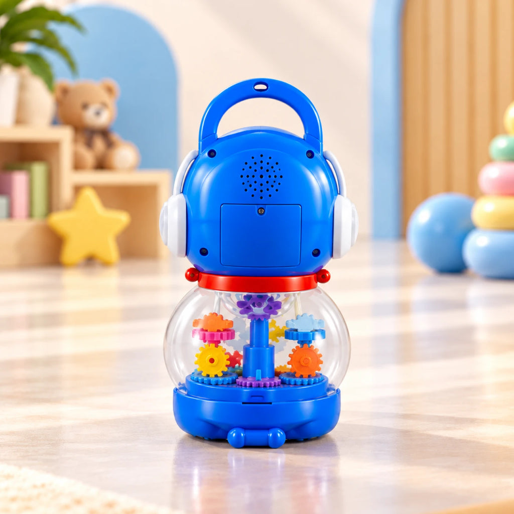 Robot Musical Saving Box – Light-Up Rotating Toy