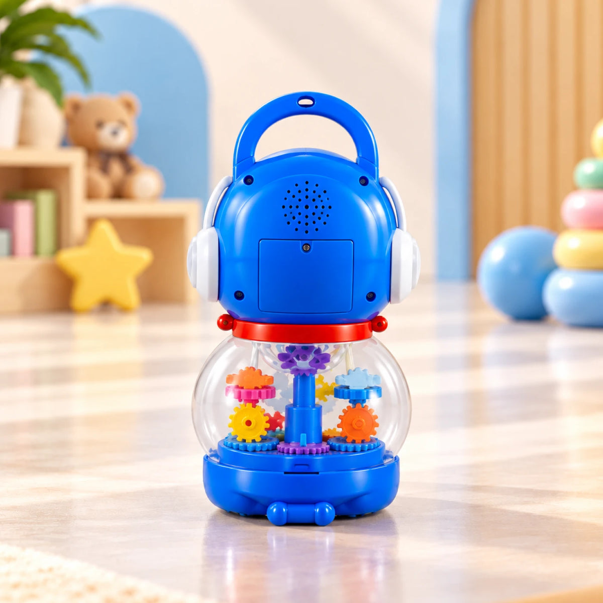 Robot Musical Saving Box – Light-Up Rotating Toy